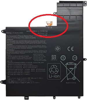 Replacement for Asus C21N1706 Battery